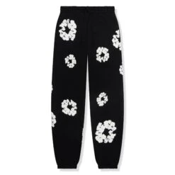 Denim Tears The Cotton Wreath Black Sweatpants