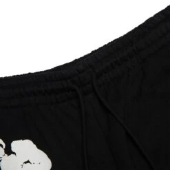 Denim Tears The Cotton Wreath Black Sweatpants -Creps Lockers denim tears the cotton wreath black sweatpants waist