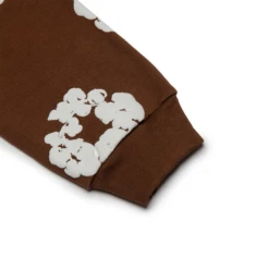 Denim Tears The Cotton Wreath Brown Hoodie -Creps Lockers denim tears the cotton wreath brown hoodie sleeve