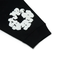 Denim Tears The Cotton Wreath Long-Sleeve Black T Shirt -Creps Lockers denim tears the cotton wreath long sleeve black t shirt sleeve