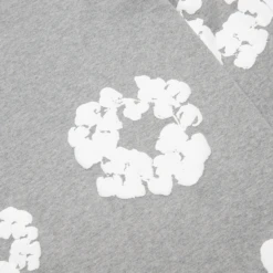 Denim Tears The Cotton Wreath Long-Sleeve Grey T Shirt -Creps Lockers denim tears the cotton wreath long sleeve grey t shirt detail