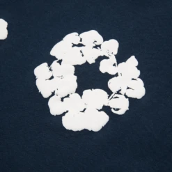 Denim Tears The Cotton Wreath Long-Sleeve Navy T Shirt -Creps Lockers denim tears the cotton wreath long sleeve navy t shirt fw24tls0064 navy detail f4f0aec9 36b5 405b bcf3 f739cb179fe6