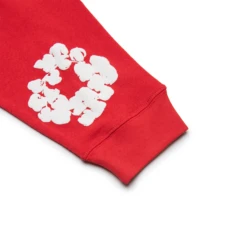 Denim Tears The Cotton Wreath Long-Sleeve Red T Shirt -Creps Lockers denim tears the cotton wreath long sleeve red t shirt fw24tls0063 red sleeve