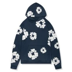 Denim Tears The Cotton Wreath Navy Hoodie
