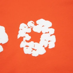 Denim Tears The Cotton Wreath Orange Hoodie -Creps Lockers denim tears the cotton wreath orange hoodie detail