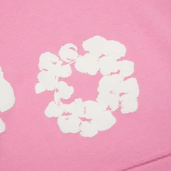 Denim Tears The Cotton Wreath Pink Hoodie -Creps Lockers denim tears the cotton wreath pink hoodie detail