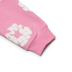 Denim Tears The Cotton Wreath Pink Hoodie -Creps Lockers denim tears the cotton wreath pink hoodie sleeve