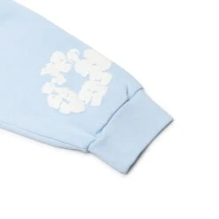 Denim Tears The Cotton Wreath Powder Blue Hoodie -Creps Lockers denim tears the cotton wreath powder blue hoodie sleeve