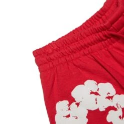 Denim Tears The Cotton Wreath Red Shorts -Creps Lockers denim tears the cotton wreath red shorts 402 300 30 red corner detail