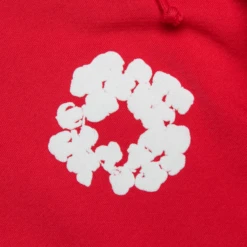 Denim Tears The Cotton Wreath Red Sweatpants 11 Denim Tears The Cotton Wreath Red Sweatpants -Creps Lockers denim tears the cotton wreath red sweatpants detail