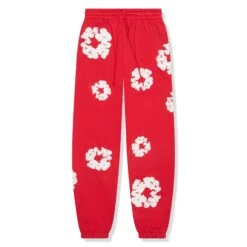 Denim Tears The Cotton Wreath Red Sweatpants