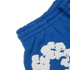 Denim Tears The Cotton Wreath Royal Blue Shorts -Creps Lockers denim tears the cotton wreath royal blue shorts 402 020 30 roya corner
