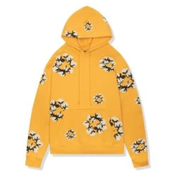 Denim Tears X CPFM Cactus Tears Wreath Yellow Hoodie