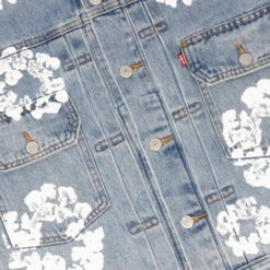 Denim Tears X Levi's Jacket Light Blue -Creps Lockers denim tears x levi s jacket light blue detail
