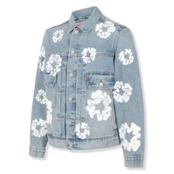 Denim Tears X Levi's Jacket Light Blue -Creps Lockers denim tears x levi s jacket light blue side