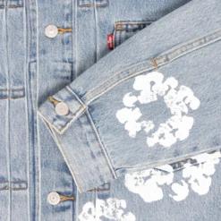 Denim Tears X Levi's Jacket Light Blue -Creps Lockers denim tears x levi s jacket light blue sleeve