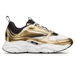 Dior B22 White Gold Black Trainer