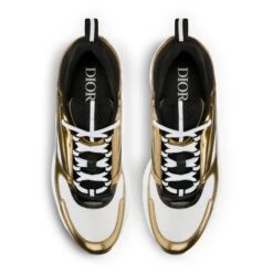 Dior B22 White Gold Black Trainer -Creps Lockers dior b22 white gold black trainer 3sn231ztz h560 upper