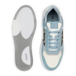 Dior B27 Oblique Light Blue White Low Top Sneaker -Creps Lockers dior b27 oblique light blue white low top sneaker 3sn272zir h526