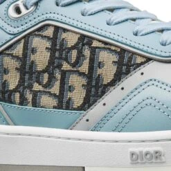 Dior B27 Oblique Light Blue White Low Top Sneaker -Creps Lockers dior b27 oblique light blue white low top sneaker 3sn272zir h526 detailed side