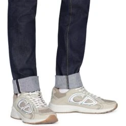Dior B30 Mesh Cream Trainer 17 Dior B30 Mesh Cream Trainer -Creps Lockers dior b30 mesh cream trainer 3sn279zma h161 model view