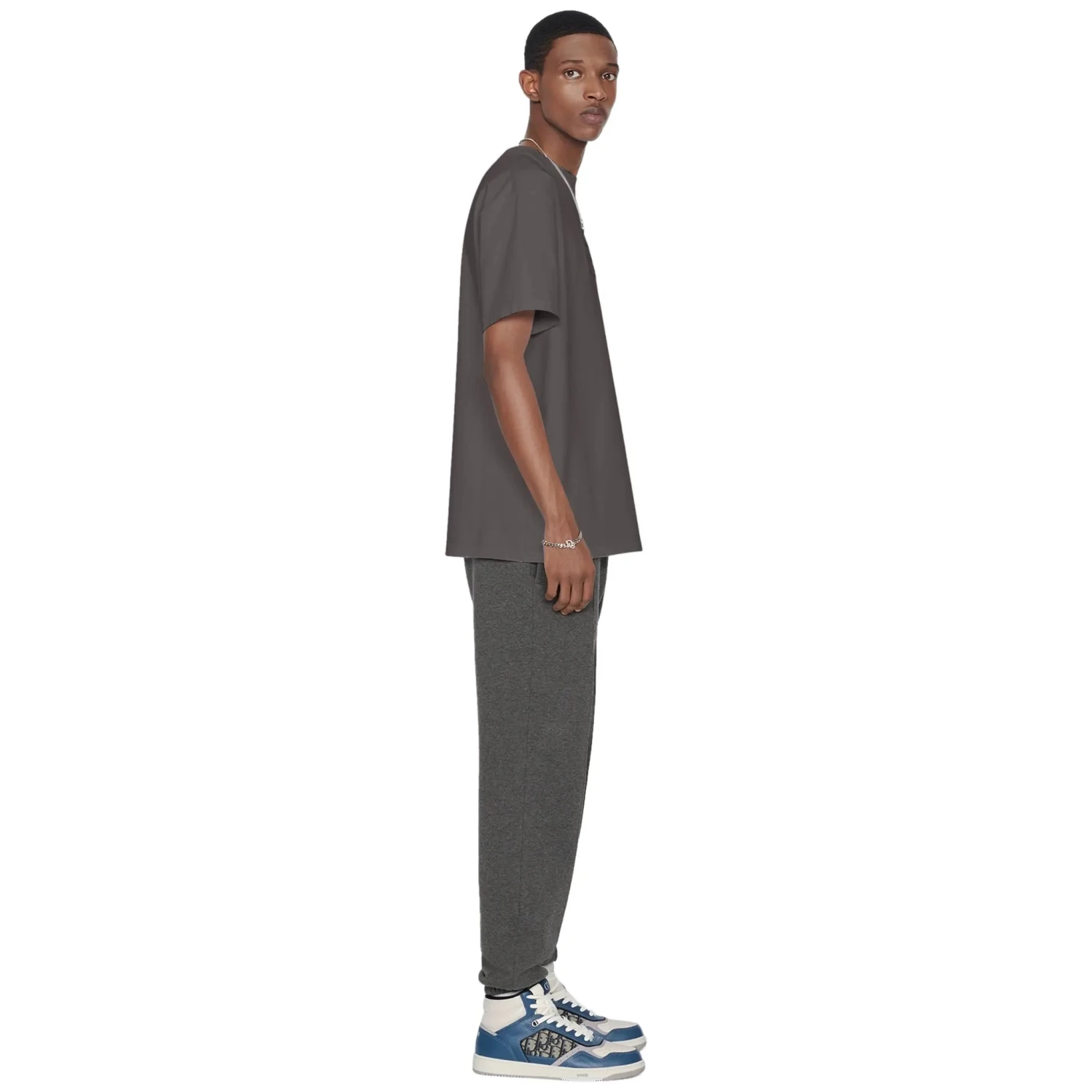 Dior Couture Relaxed Fit Cotton Charcoal T Shirt 5 Dior Couture Relaxed Fit Cotton Charcoal T Shirt - Image 5