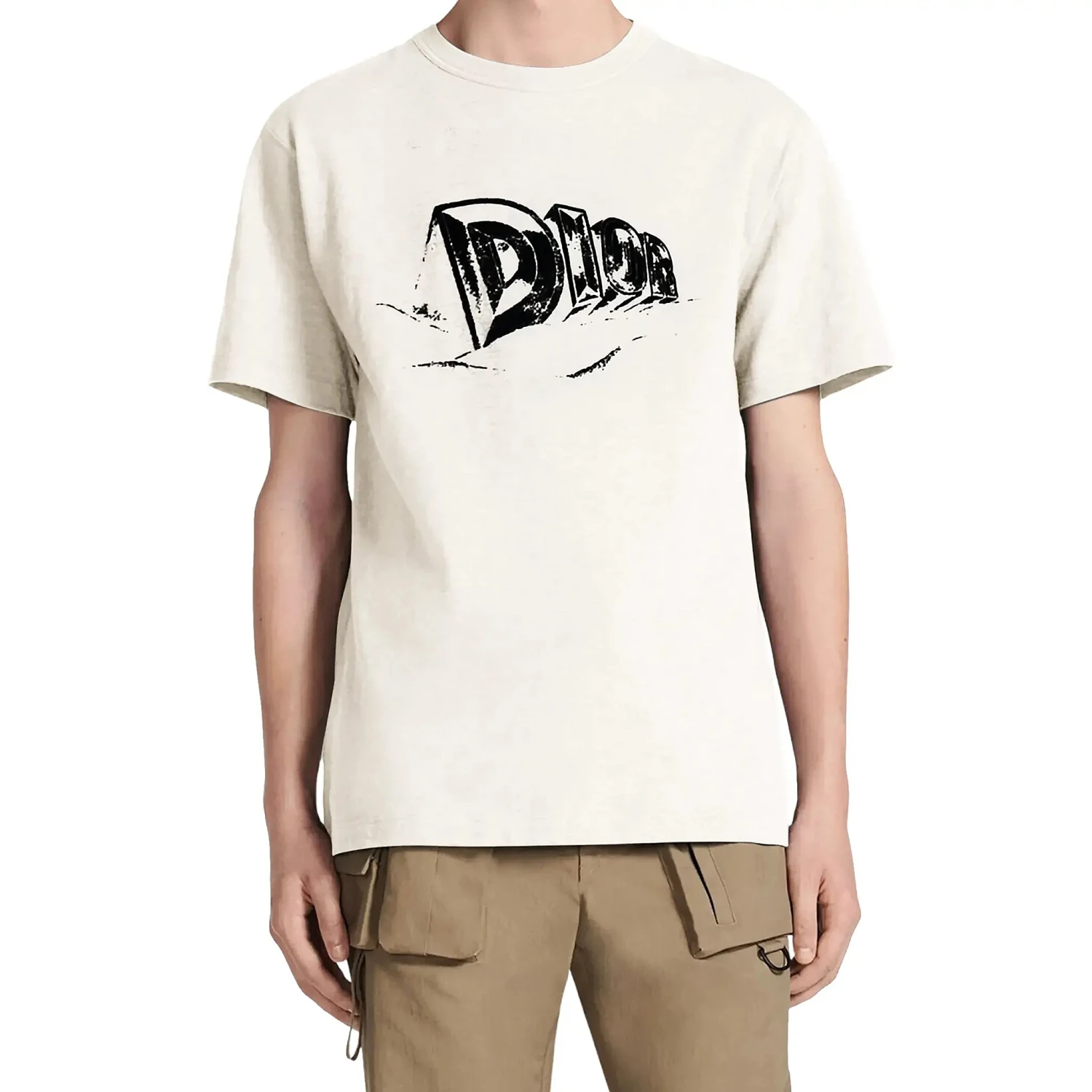 Dior Graffiti White T Shirt 3 Dior Graffiti White T Shirt - Image 3