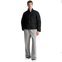 Dior Oblique Black Puffer Jacket 9 Dior Oblique Black Puffer Jacket -Creps Lockers dior oblique black puffer jacket full model shot