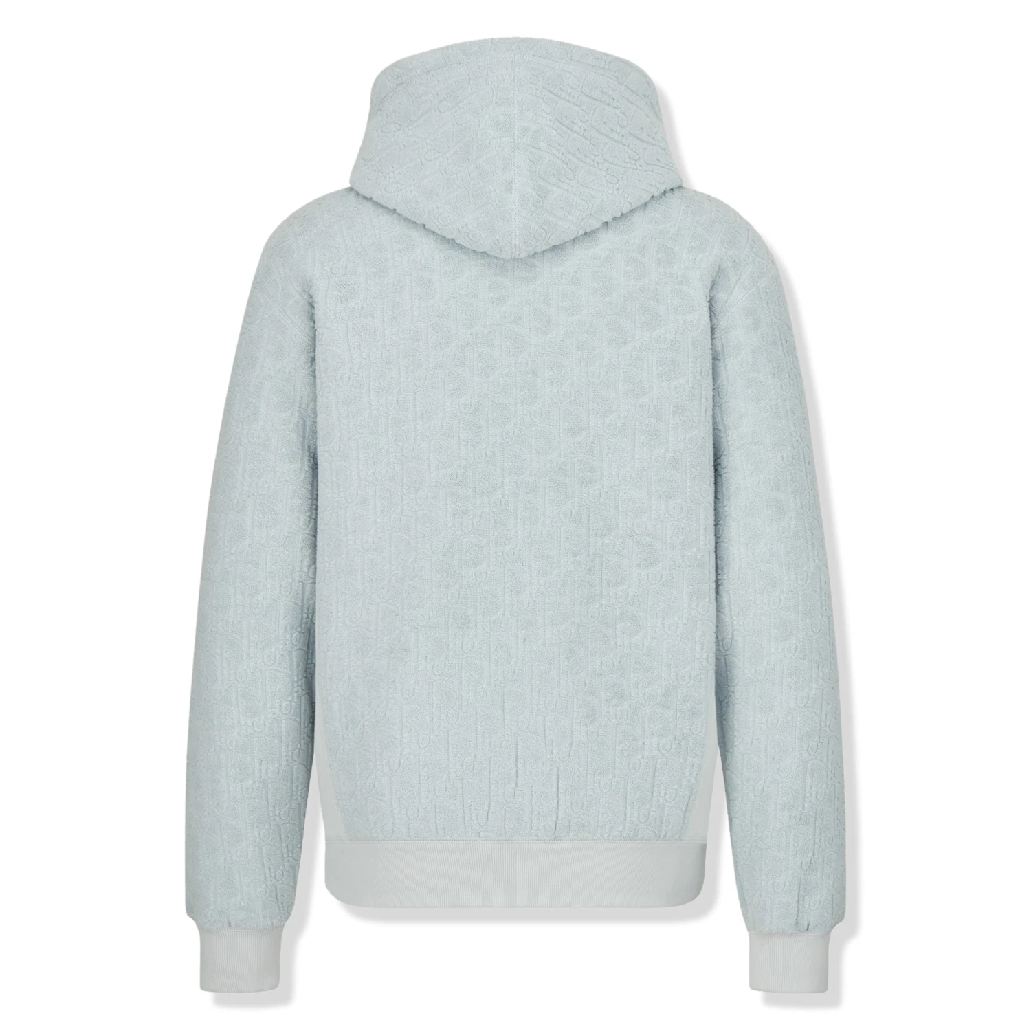 Dior Oblique Towelling Terry Cotton Relaxed Fit Blue Hoodie 2 Dior Oblique Towelling Terry Cotton Relaxed Fit Blue Hoodie - Image 2