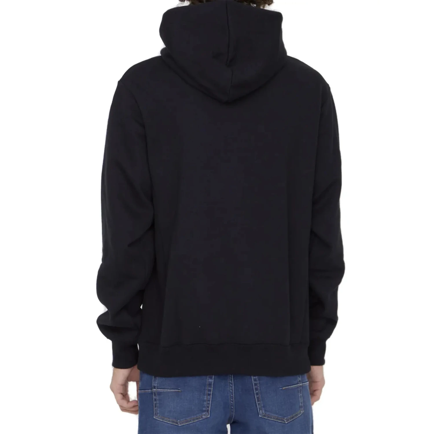 Dior Printed Relaxed Fit Cotton Black Hoodie 4 Dior Printed Relaxed Fit Cotton Black Hoodie - Image 4