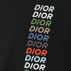 Dior Printed Relaxed Fit Cotton Black T Shirt -Creps Lockers dior printed relaxed fit cotton black t shirt 413j696a0817 c985 detail