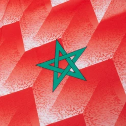 FC Palestina Palestine X Morocco Retro Red Football T Shirt -Creps Lockers fc palestina palestine x morocco retro red football t shirt morroco logo