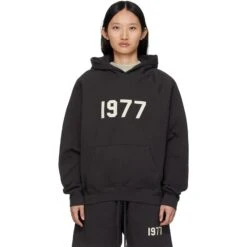 Fear Of God Essentials 1977 Iron Hoodie (SS22) 6 Fear Of God Essentials 1977 Iron Hoodie (SS22) -Creps Lockers fear of god essentials 1997 iron hoodie ss22 model front
