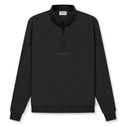 Fear Of God Essentials Black Half Zip Sweatshirt (SS21)