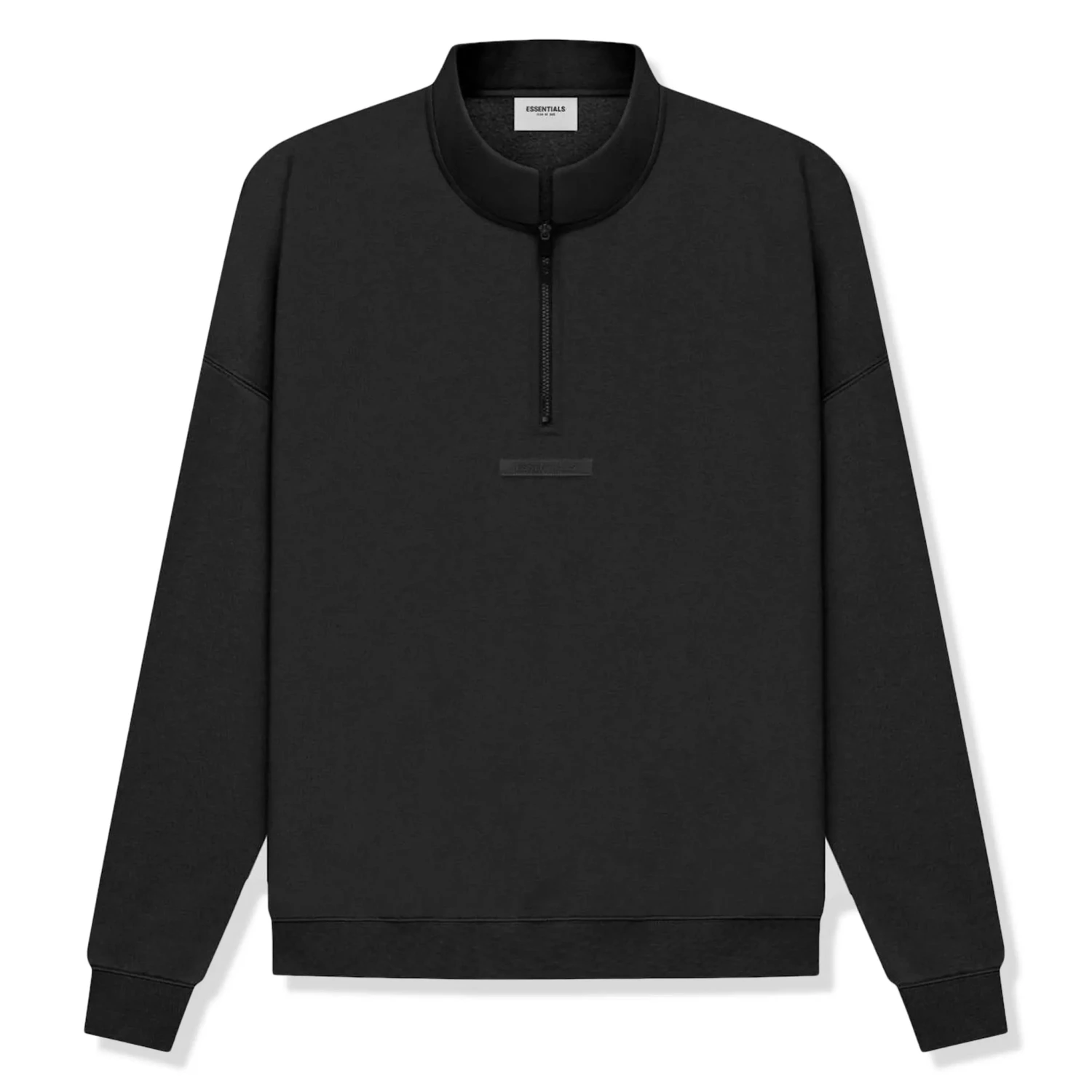 Fear Of God Essentials Black Half Zip Sweatshirt (SS21) 1 Fear Of God Essentials Black Half Zip Sweatshirt (SS21)