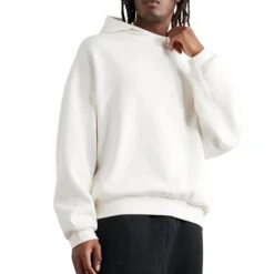 Fear Of God Essentials Cloud Dancer Hoodie (FW23) -Creps Lockers fear of god essentials cloud dancer hoodie model front