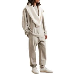 Fear Of God Essentials Core Heather Sweatpants (FW23) -Creps Lockers fear of god essentials core heather sweatpants fw23 model front