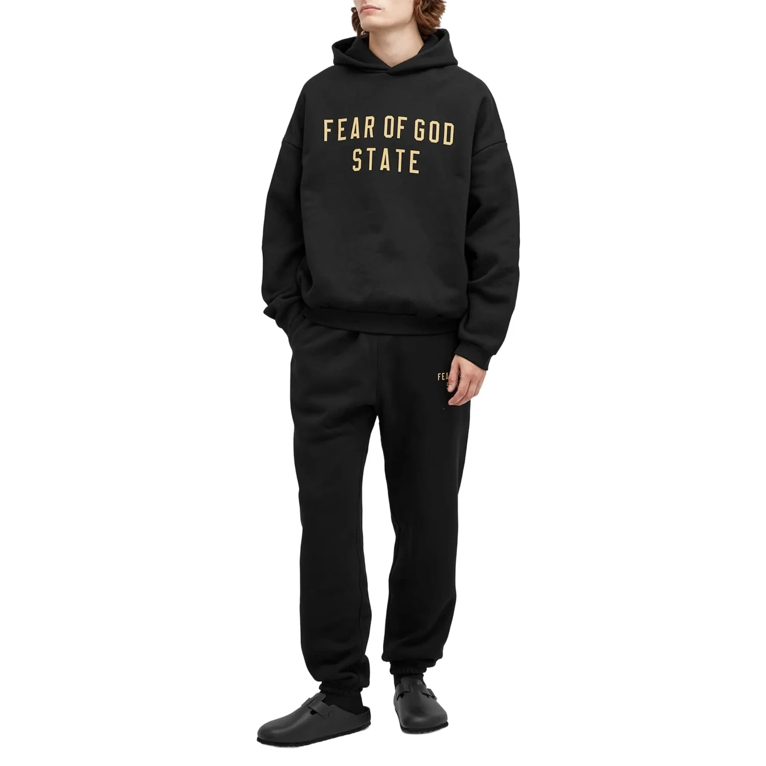 Fear Of God Essentials Fleece Black Hoodie (FW24) 4 Fear Of God Essentials Fleece Black Hoodie (FW24) - Image 4