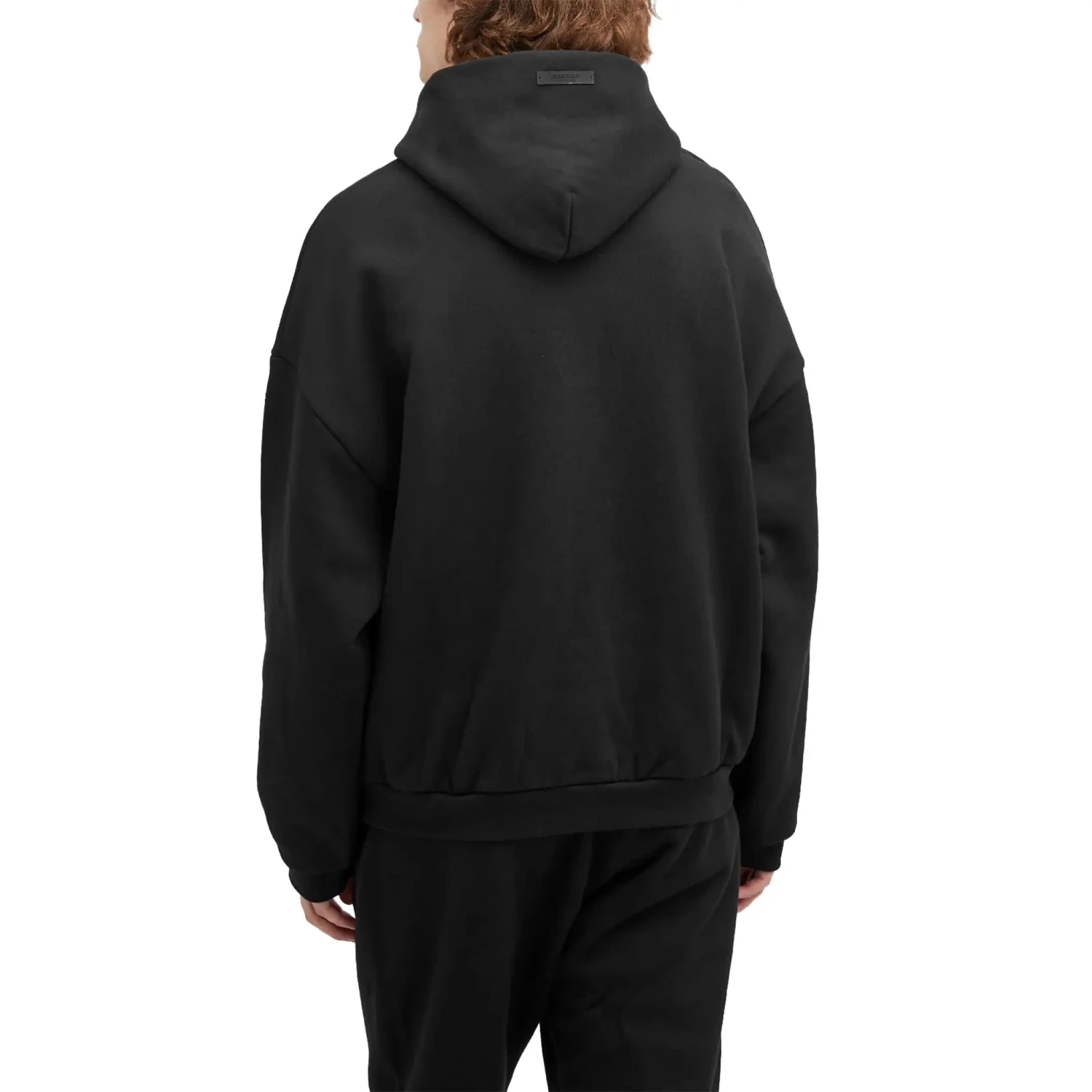 Fear Of God Essentials Fleece Black Hoodie (FW24) 2 Fear Of God Essentials Fleece Black Hoodie (FW24) - Image 2