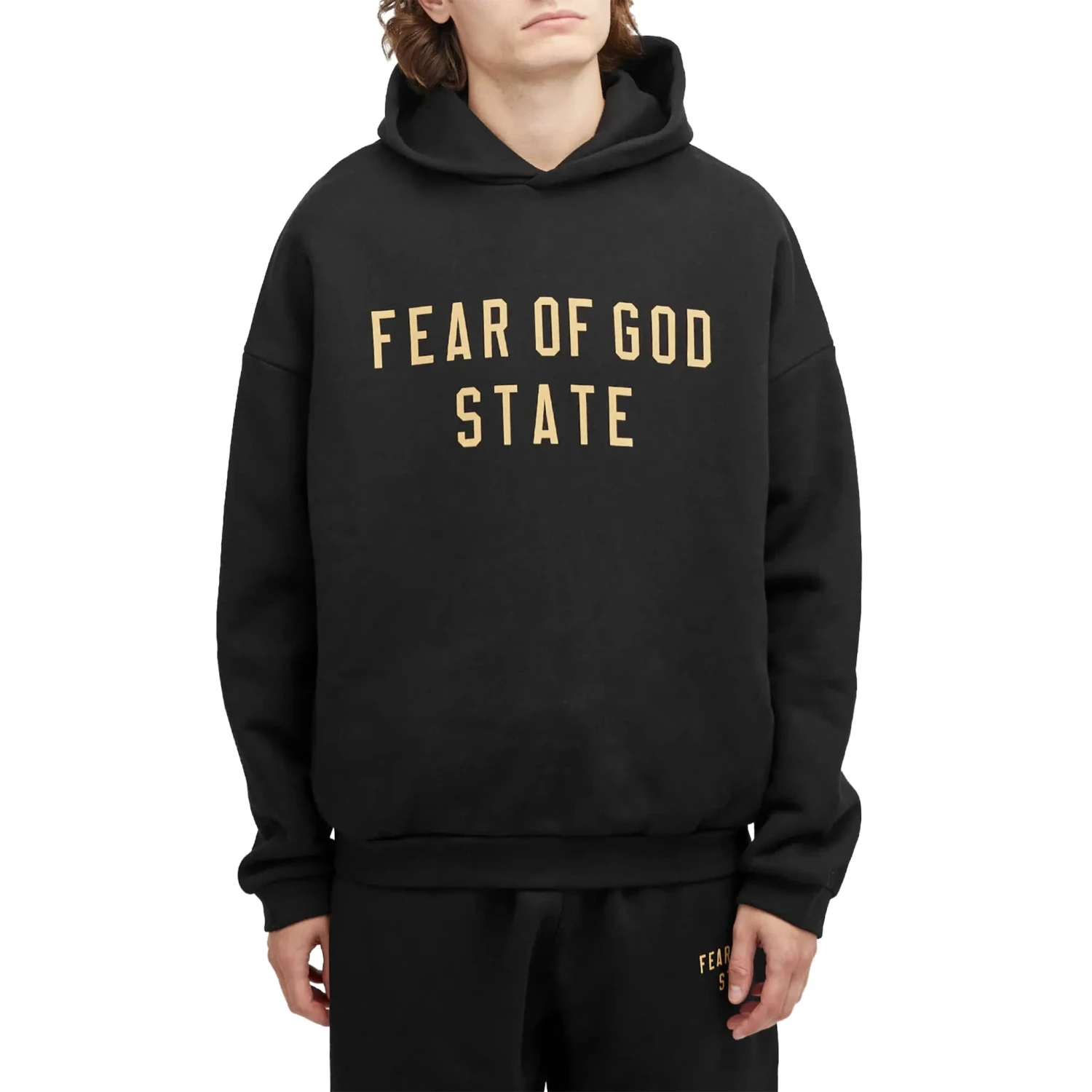 Fear Of God Essentials Fleece Black Hoodie (FW24) 3 Fear Of God Essentials Fleece Black Hoodie (FW24) - Image 3