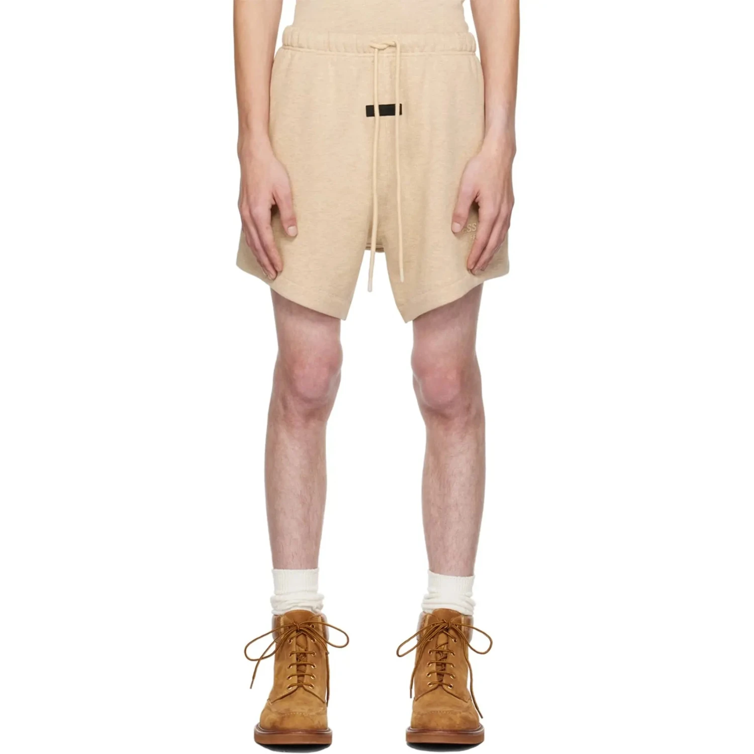 Fear Of God Essentials Gold Heather Shorts (FW23) 3 Fear Of God Essentials Gold Heather Shorts (FW23) - Image 3