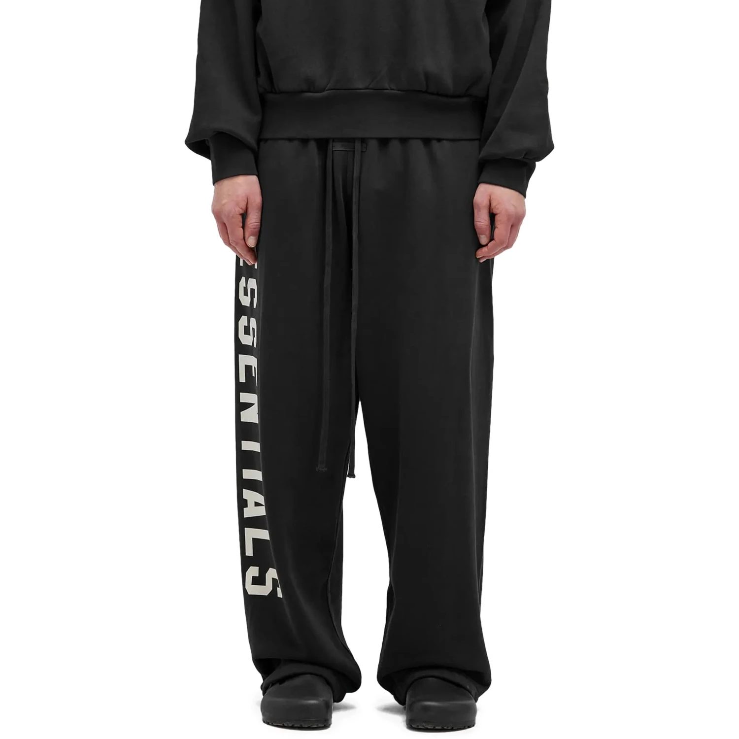 Fear Of God Essentials Heavy Fleece Relaxed Fit Black Sweatpants 3 Fear Of God Essentials Heavy Fleece Relaxed Fit Black Sweatpants - Image 3