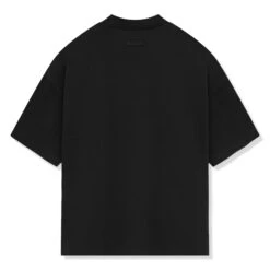Fear Of God Essentials Heavy Jersey Crewneck Jet Black T Shirt -Creps Lockers fear of god essentials heavy jersey crewneck jet black t shirt 125sp242004f back
