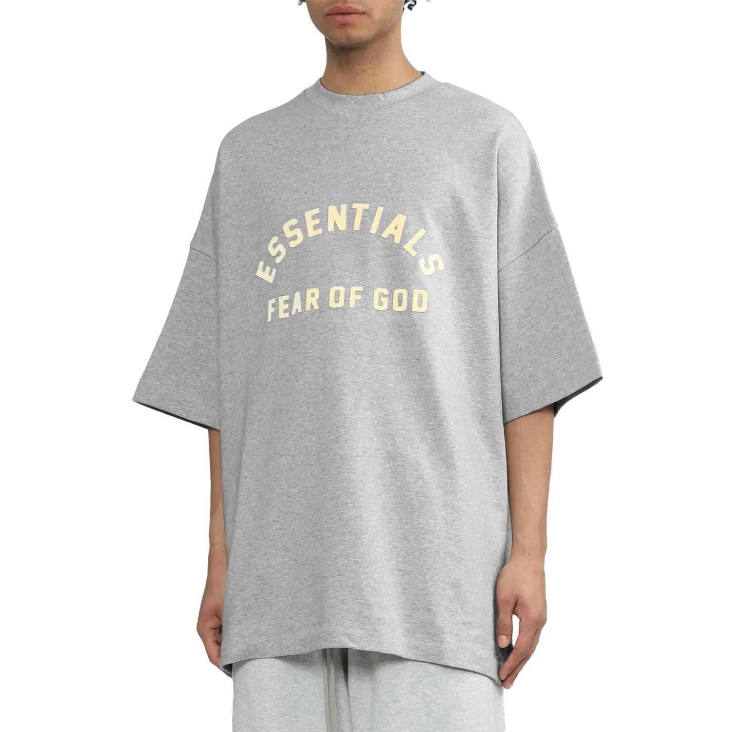 Fear Of God Essentials Heavy Jersey Crewneck Light Heather Grey T Shirt 3 Fear Of God Essentials Heavy Jersey Crewneck Light Heather Grey T Shirt - Image 3