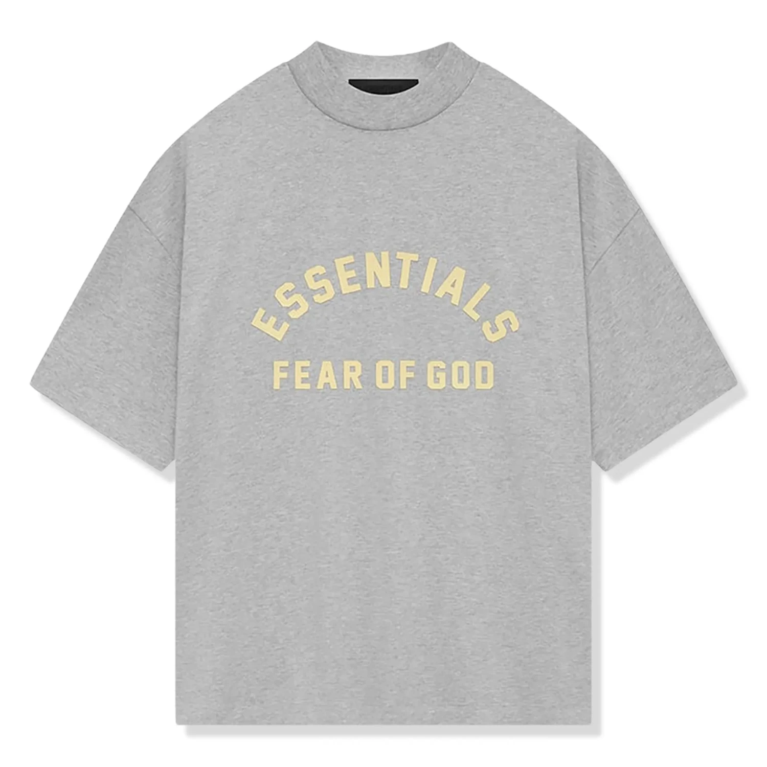 Fear Of God Essentials Heavy Jersey Crewneck Light Heather Grey T Shirt 1 Fear Of God Essentials Heavy Jersey Crewneck Light Heather Grey T Shirt