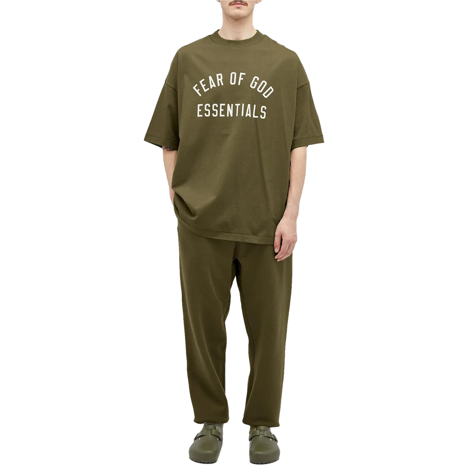 Fear Of God Essentials Jersey Crewneck Military T Shirt (FW24) 4 Fear Of God Essentials Jersey Crewneck Military T Shirt (FW24) - Image 4