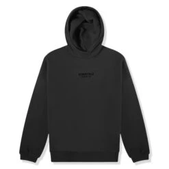 Fear Of God Essentials Jet Black Hoodie (FW23)