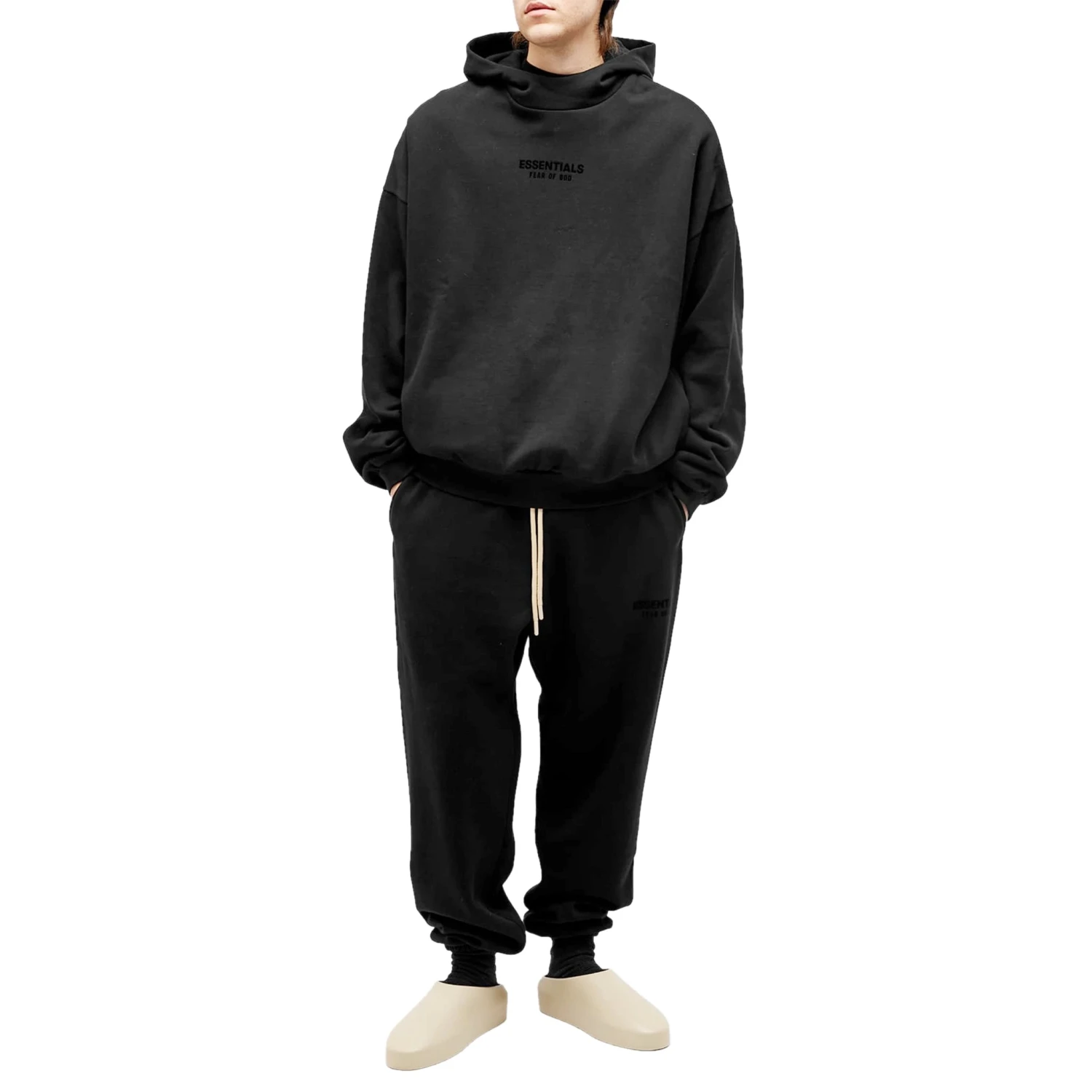 Fear Of God Essentials Jet Black Hoodie (FW23) 4 Fear Of God Essentials Jet Black Hoodie (FW23) - Image 4