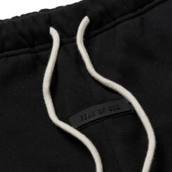 Fear Of God Essentials Jet Black Sweatpants (FW23) -Creps Lockers fear of god essentials jet black sweatpants front logo