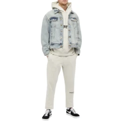 Fear Of God Essentials Oatmeal Hoodie 8 Fear Of God Essentials Oatmeal Hoodie -Creps Lockers fear of god essentials oatmeal hoodie model